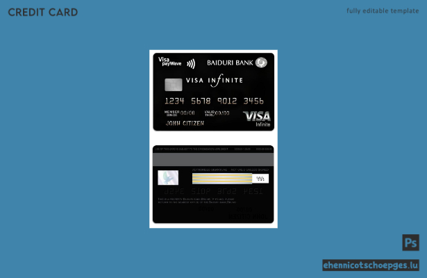 Beispielvorschau der Brunei Baiduri Bank Visa Infinite-Kreditkarte